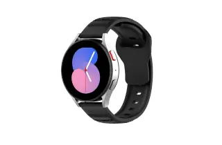 Malla Correa  Deportiva De Silicona Para Relojes de 22mm de Perno. Color Negro.