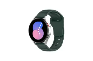 Malla Correa Deportiva Silicona para Relojes de 20mm de Perno. Color Verde Musgo.