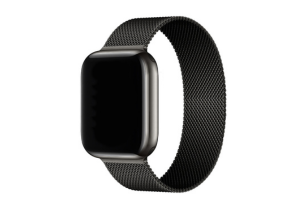 Correa metálica para Apple Watch estilo Milanese. Color Negro 42/44/45/49mm