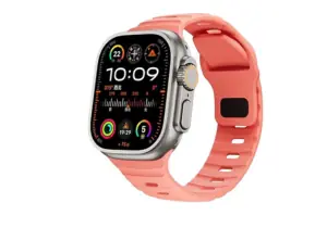 Malla/Correa de Silicona Suave y Deportiva para Apple Watch. Color Rosa.