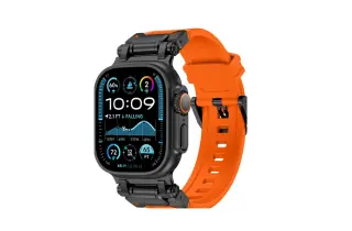 Correa De Silicona Robusta Para Apple Watch (42-49mm) Color Naranja