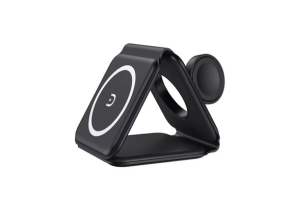 Cargador Inalámbrico Plegable 15w 3 En 1 Para Apple Android