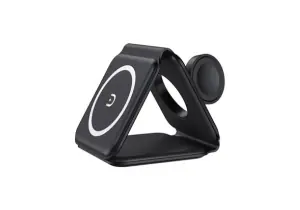 Cargador Inalámbrico Plegable 15w 3 En 1 Para Apple Android