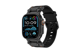 Correa De Silicona Robusta Para Apple Watch (42-49mm) Color Negro