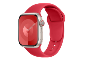 Malla Correa Silicona Para Apple Watch38 40 41 42 44 45 49mm. Color Rojo.