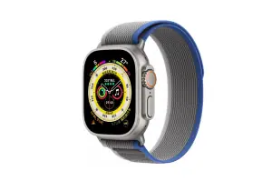 Malla Correa Loop Sport Para Apple Watch 40 41 42 44 45 49mm. Color Gris/Azul.