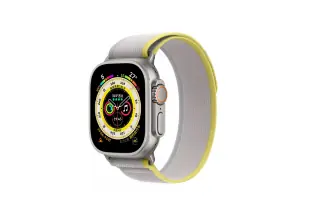 Malla Correa Loop Sport Para Apple Watch. Color Gris/Amarillo.