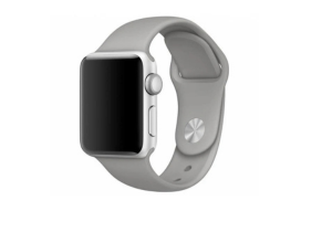 Malla Correa Silicona Para Apple Watch38 40 41 42 44 45 49mm. Color Gris.
