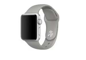 Malla Correa Silicona Para Apple Watch38 40 41 42 44 45 49mm. Color Gris.