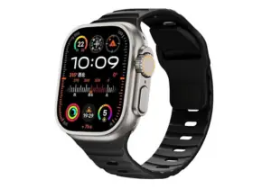 Malla/Correa Deportiva de silicona suave para Apple Watch. Color Negro
