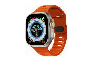 Malla/Correa de Silicona Suave y Deportiva para Apple Watch Color Naranja
