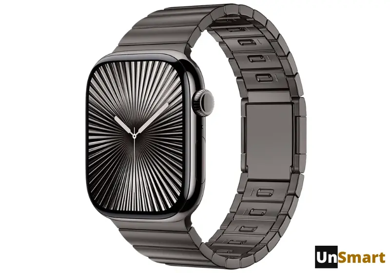 Rokgen Titanium Correa Para Apple Watch Premium (42mm-49mm) Color Negro.