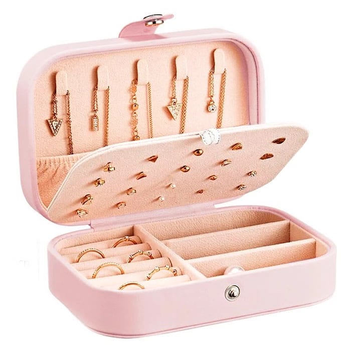 ALHAJERO ORGANIZADOR DE JOYAS ROSADO