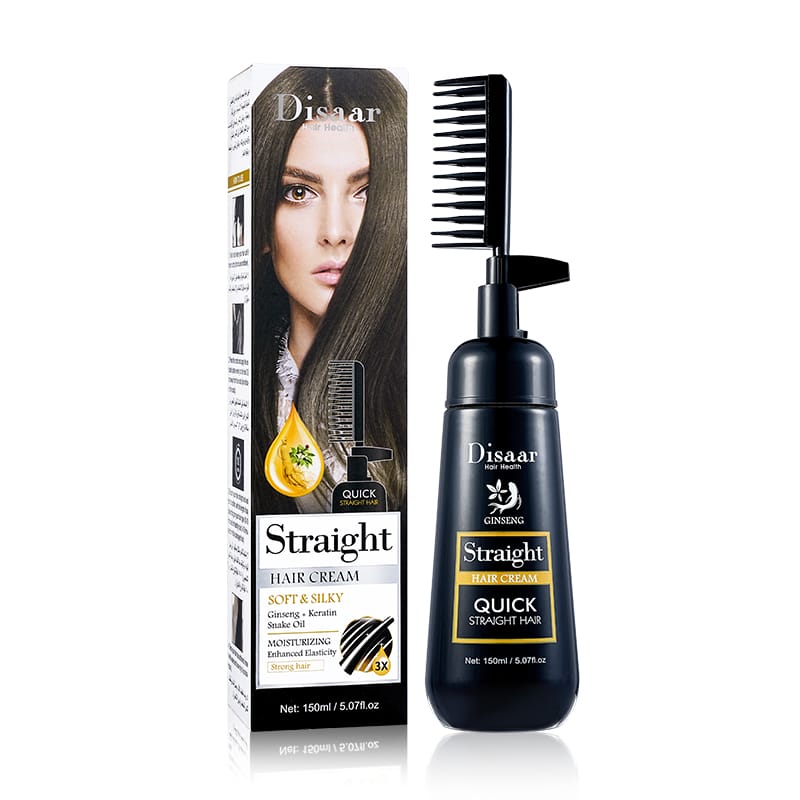 Crema Alisador con peine aplicador Disaar Straight  con Ginseng y Keratina
