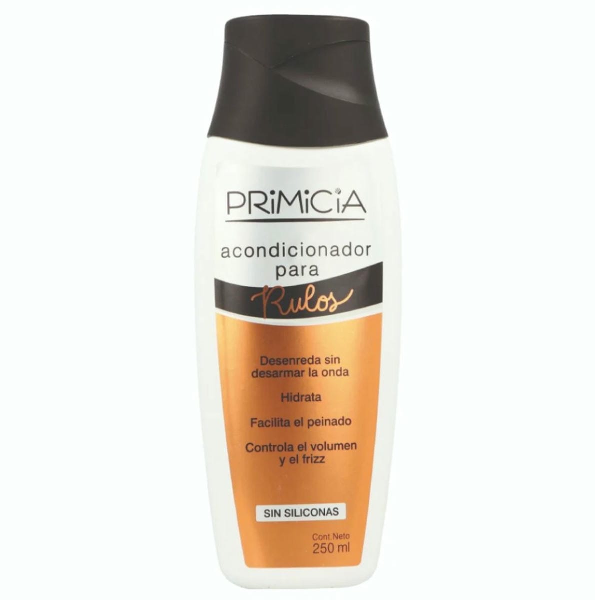ACONDICIONADOR PARA RULOS PRIMICIA - HIDRATA, DESENREDA, CONTROLA EL FRIZZ Y VOLUMEN SIN SILICONAS 250ML