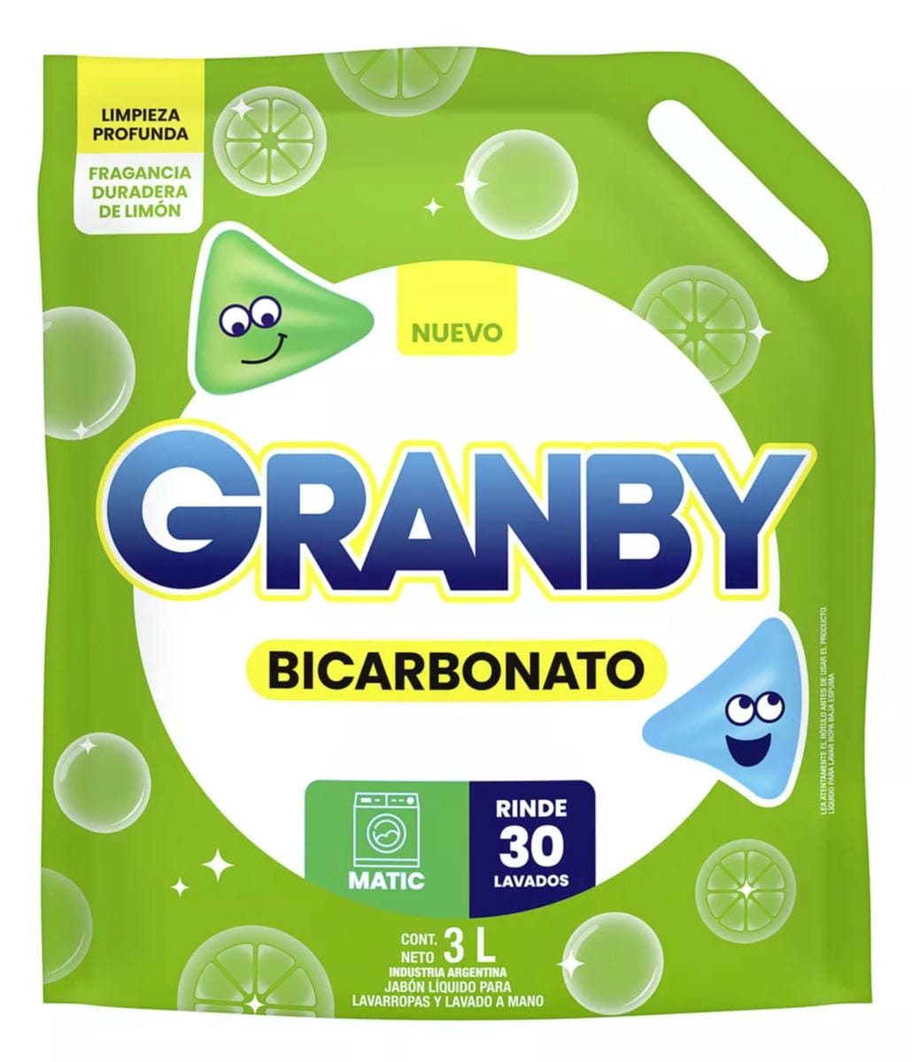Jabón Liquido Para Ropa Granby 3Lts