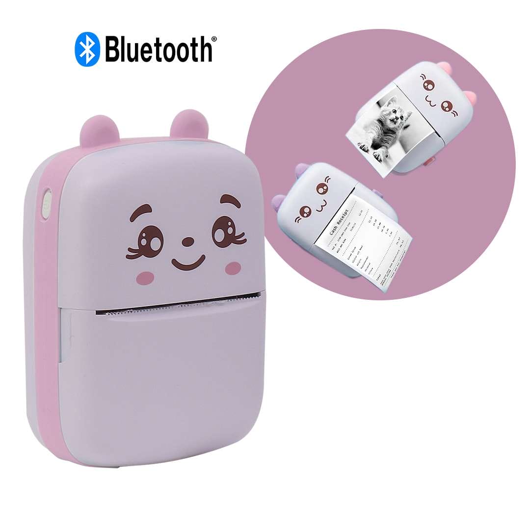 MINI IMPRESORA TERMICA CARITA CAT ROSA
