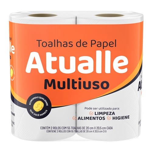 TOALLA DE COCINA ATUALLE X2 ROLLOS 100 PAÑOS
