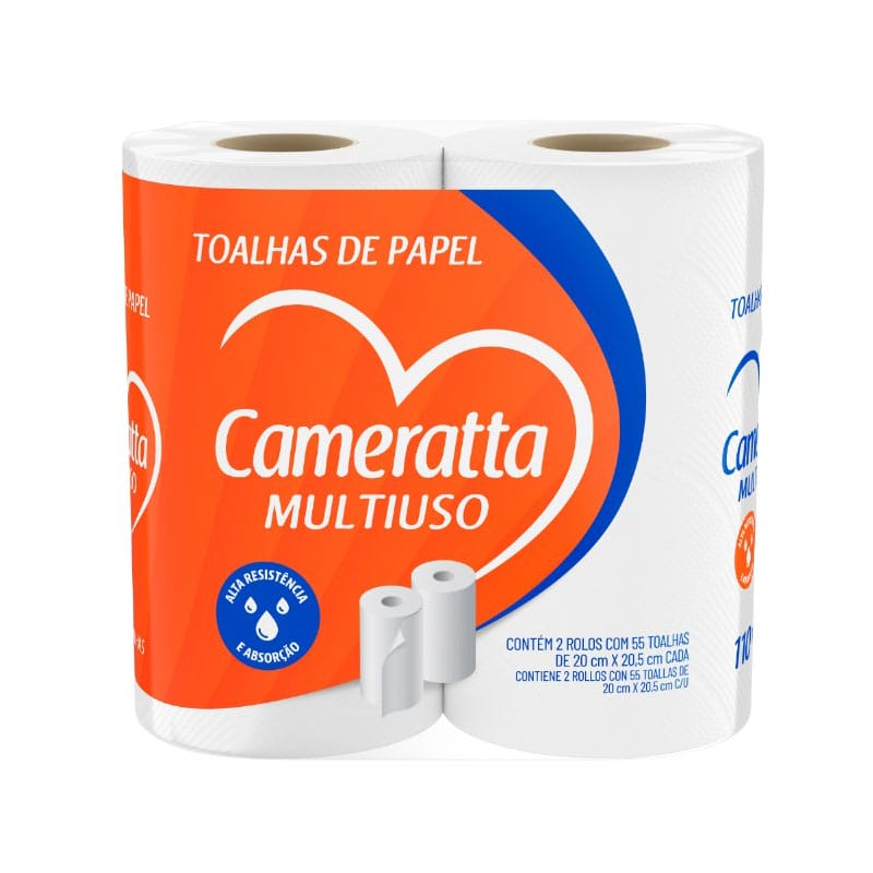 TOALLA DE COCINA CAMERATTA X2 ROLLOS 110 HOJAS