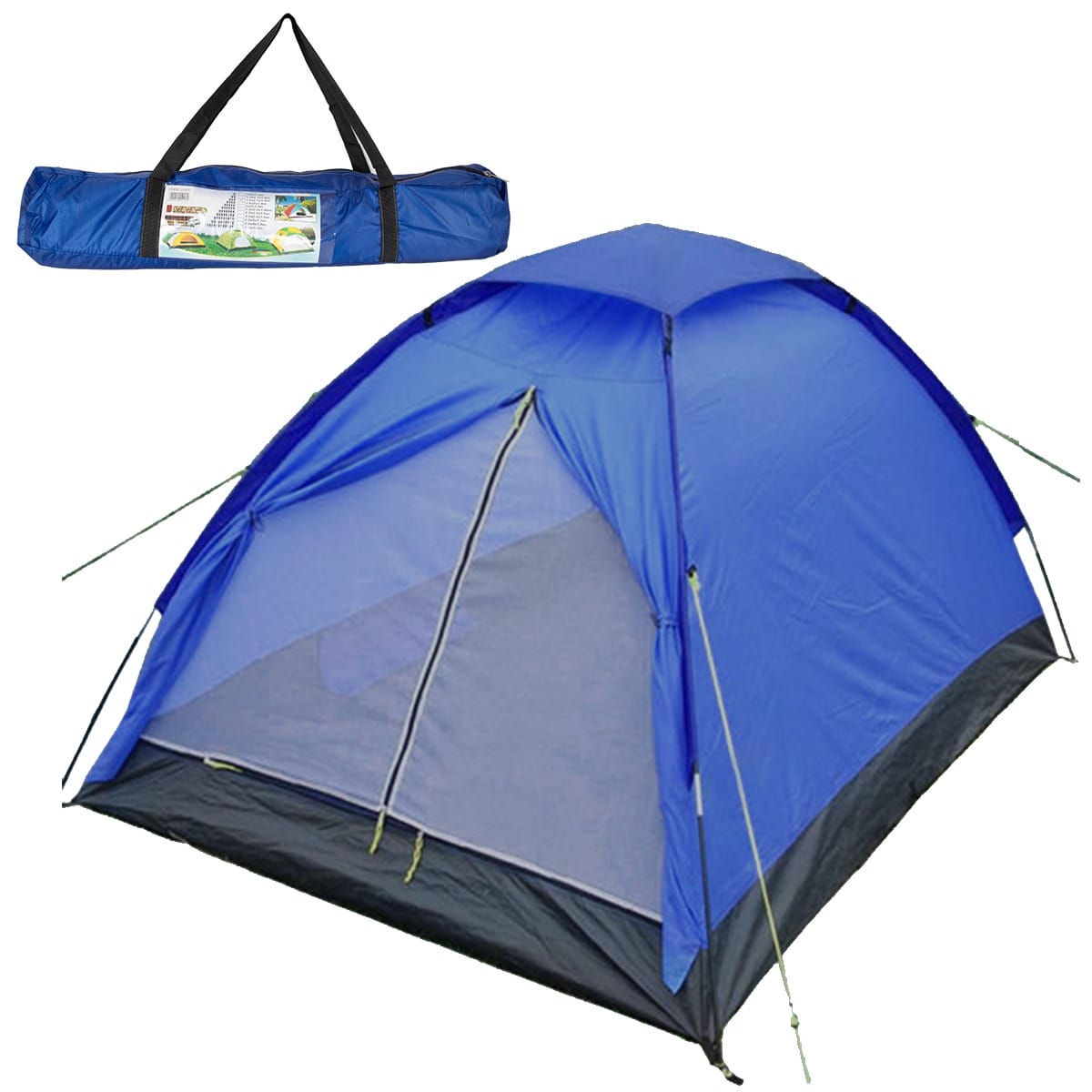 CARPA IGLU DE CAMPING 2.1X1.5M IMPERMEABLE AZUL