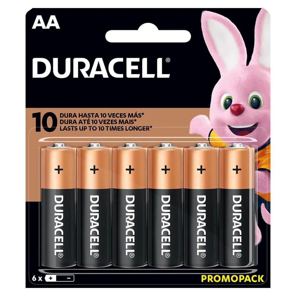 PILA ALCALINA DURACELL AA PROMO PACK X6 UNIDADES