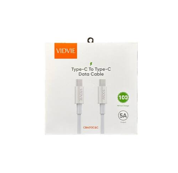 Cable Tipo C a Tipo C 100w Vidvie Calidad Top