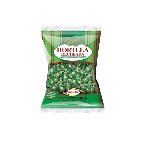 Caramelos Duros Menta Santa Rita 600g