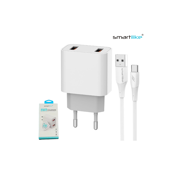 Cargador + Cable Tipo C 2.4A Smartilike