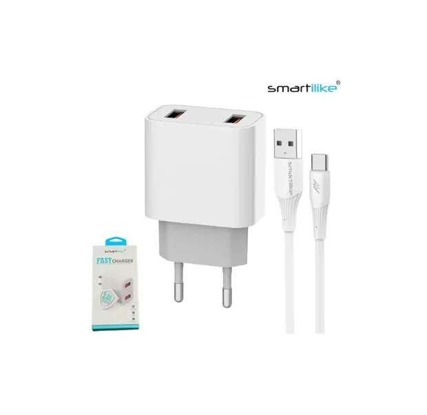 Cargador + Cable Tipo C 2.4A Smartilike