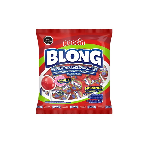 Chupetines Blong Frutilla con Chicle 24un