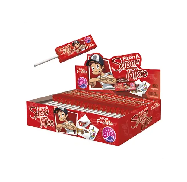 Chupetin Masticable Fierita con Tatuaje - Frutilla