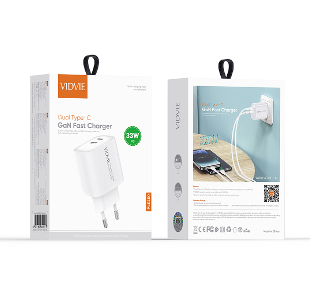 Cargador + Cable Tipo C 33w Vidvie Calidad Top