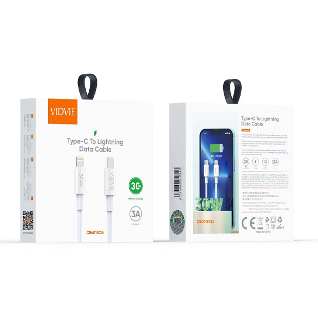 Cable Tipo C a Iphone 30w Vidvie Calidad Top
