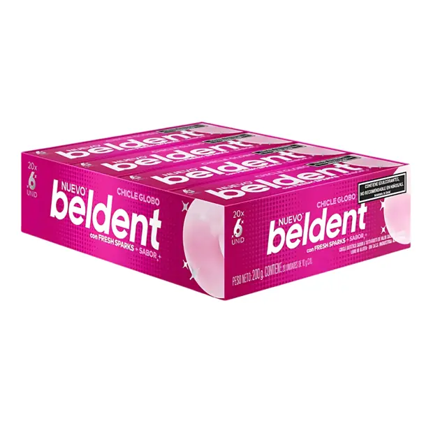 Chicle Beldent x20 - Rosado