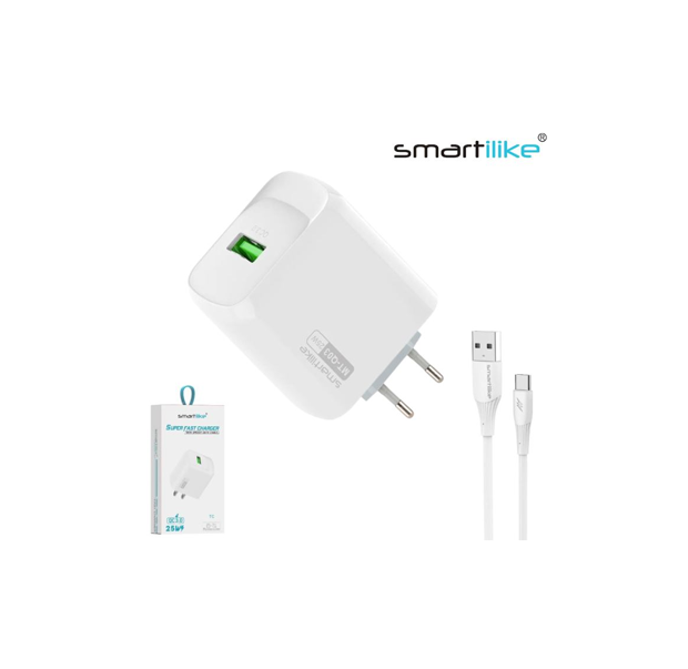 Cargador + Cable Tipo C 25W Carga Rápida Smartilike