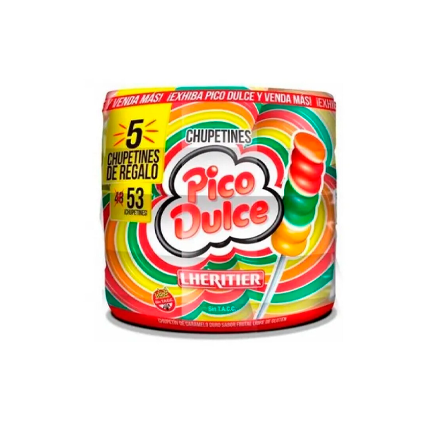 Chupetin Pico Dulce x 48 + 5 ¡de regalo!