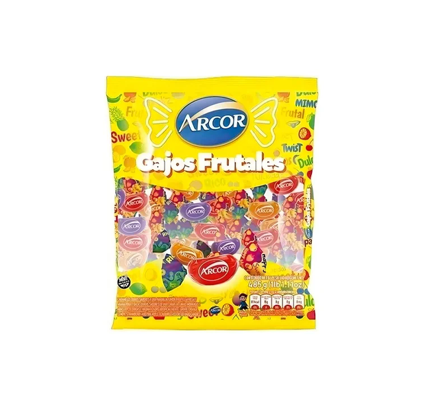 Caramelos Duros Gajitos Frutales Ácidos 485g