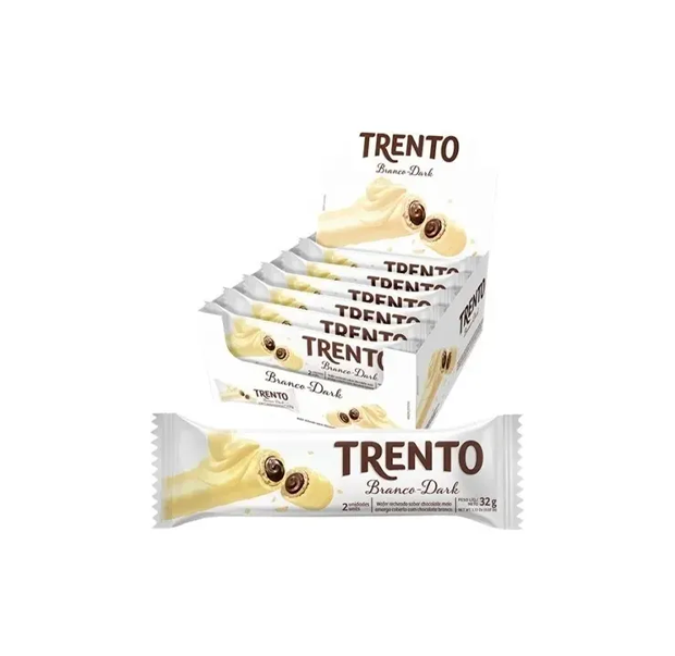 Barquillos Rellenos Trento Blnaco - Dark x16