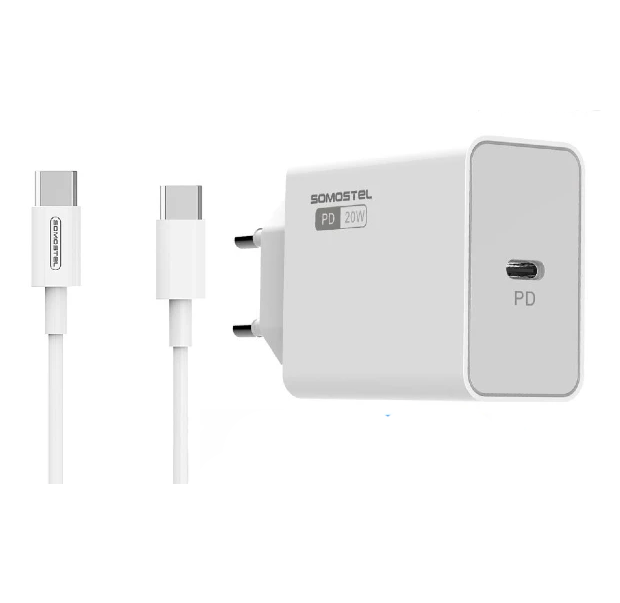 Cargador De Pared 20W + Cable Tipo-C