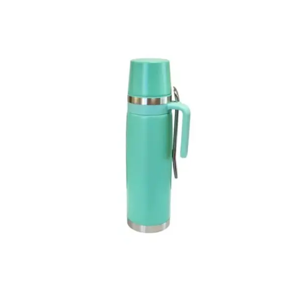 Termo con Tapa Mate y Bombilla COMET 1lt - Verde agua