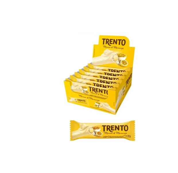 Barquillos Rellenos Trento Mousse de Maracuya x16