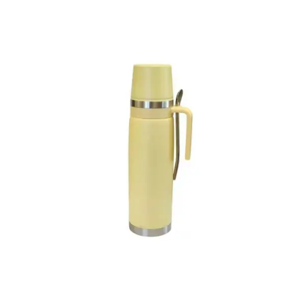 Termo con Tapa Mate y Bombilla COMET 1lt - Amarillo