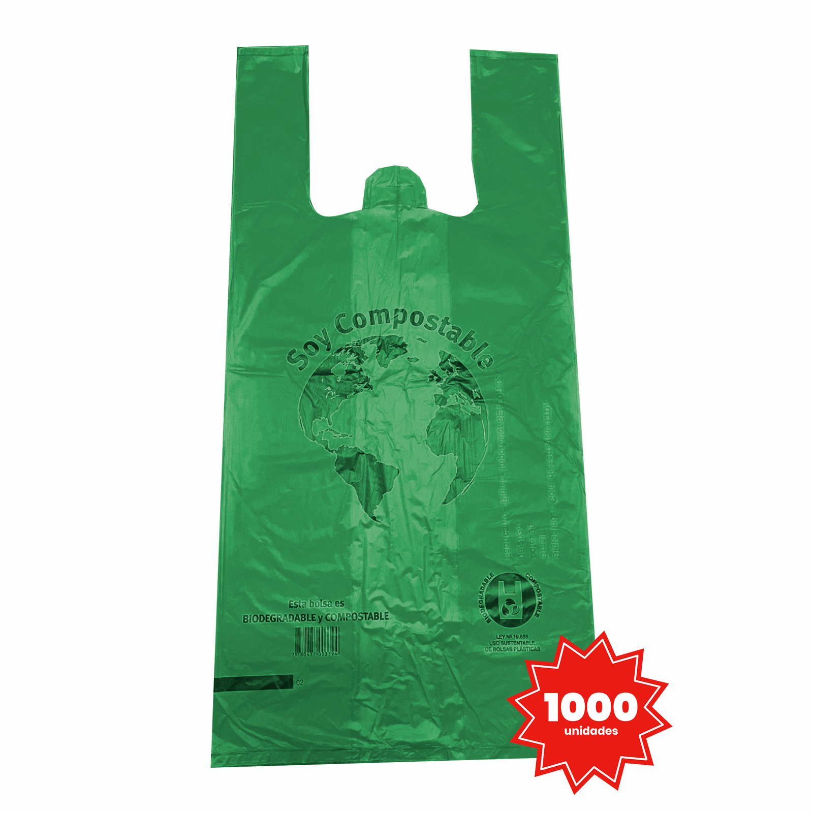 Bolsas Compostables Verdes 1.000 Unidades