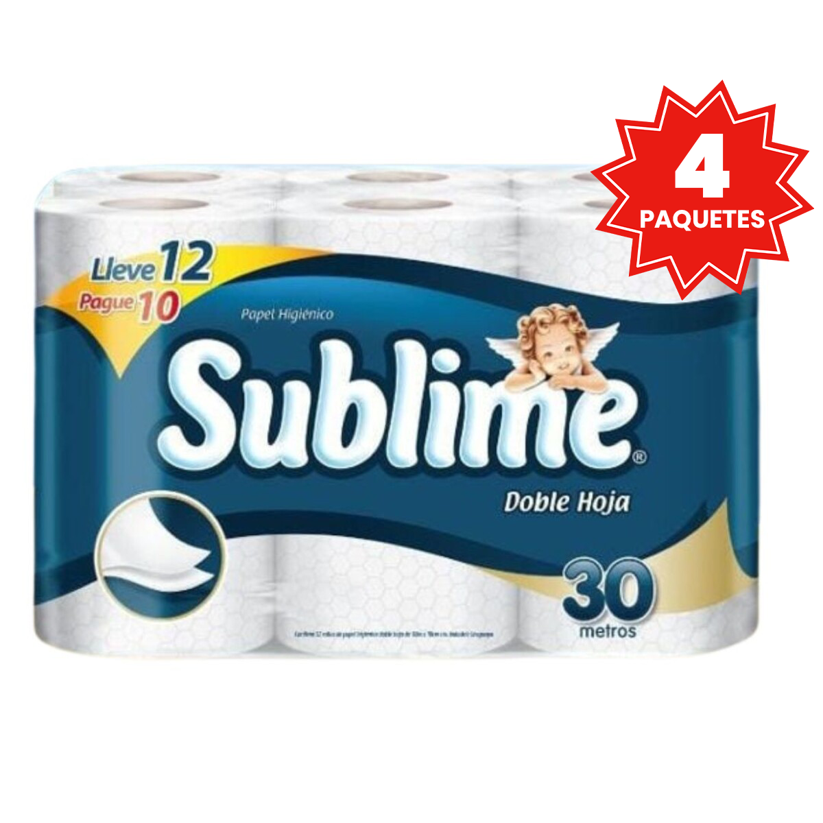 Papel Higienico Sublime 12 Rollos x 4