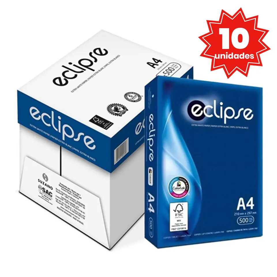 Resma Hojas A4 Eclipse x 10 Unidades