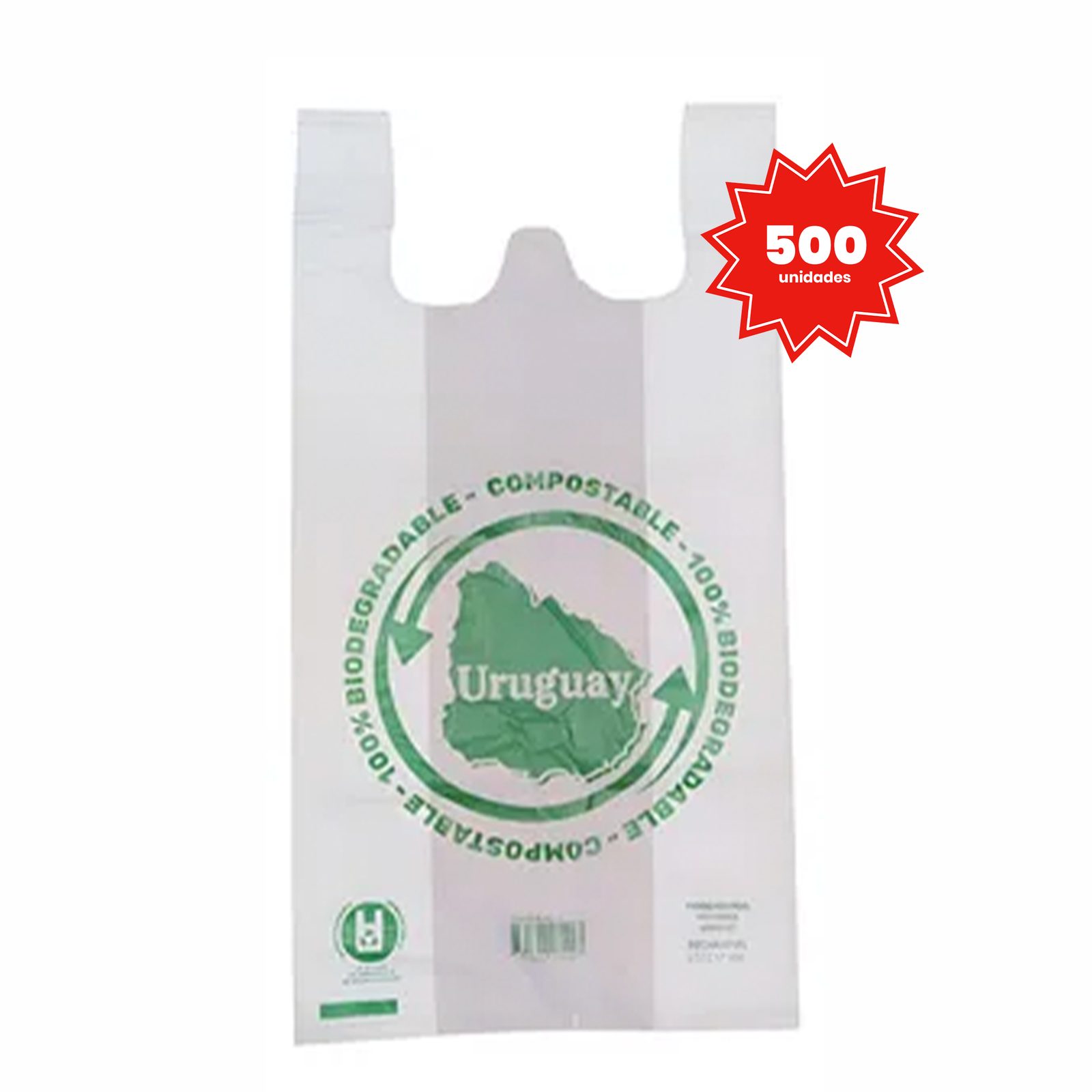 Bolsas Compostables Blancas 500 Unidades