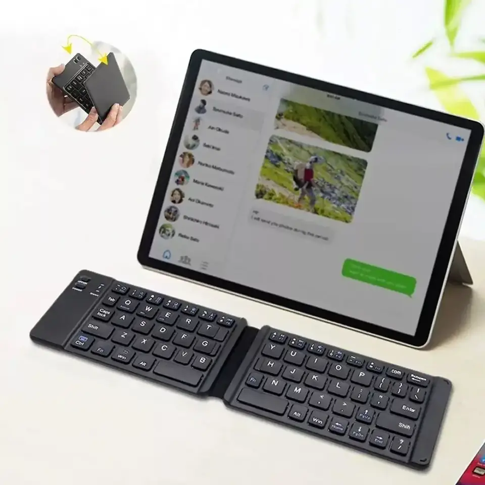 Teclado Inalámbrico Plegable Bluetooth Recargable Portátil