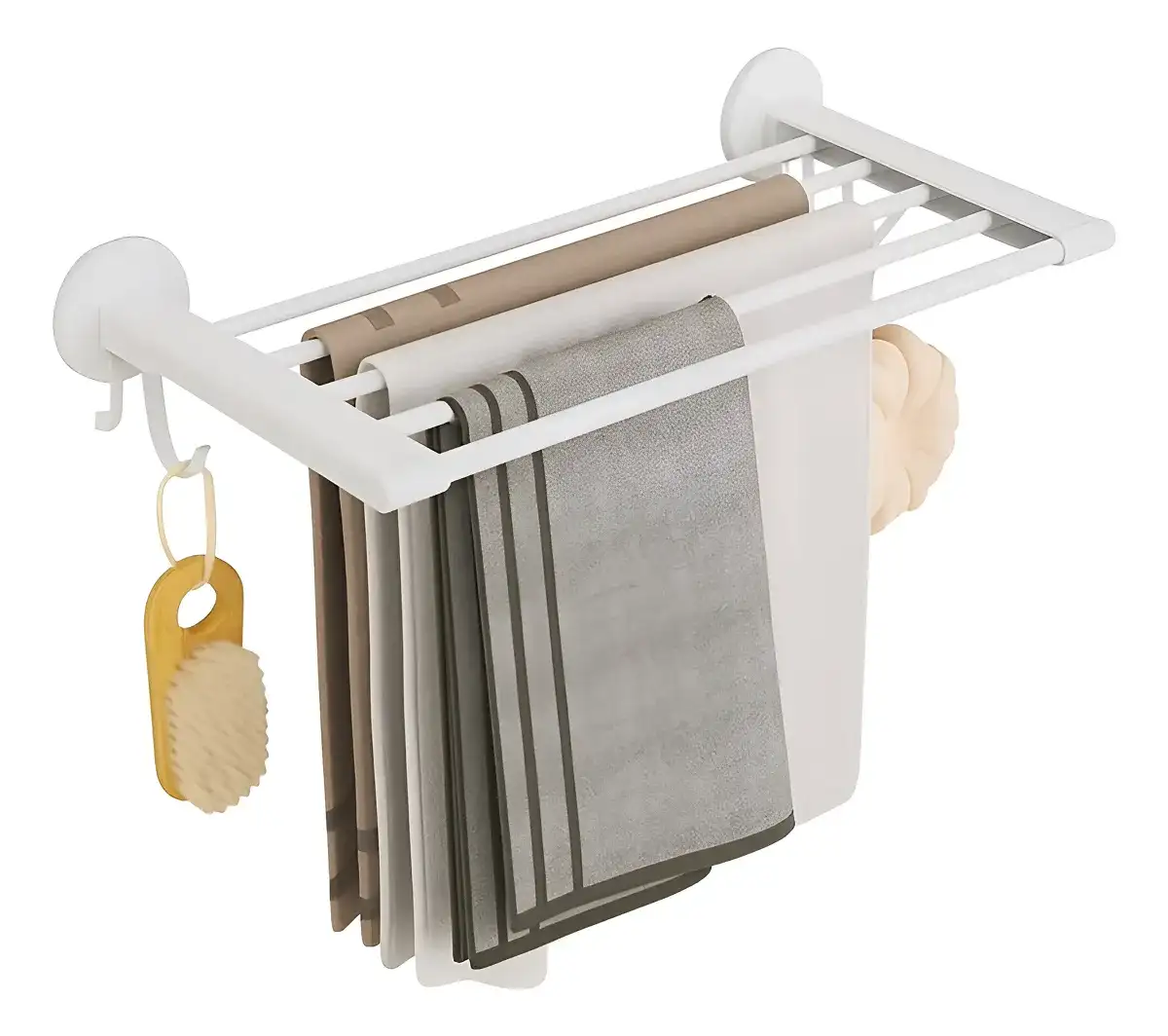 Toallero de Pared con Ganchos – Organizador práctico para Baño o Cocina