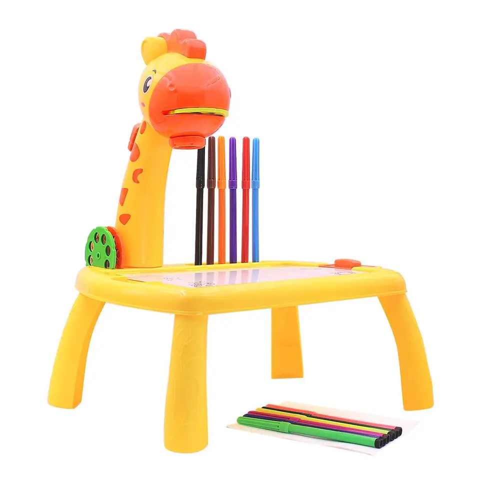 Mesa Pizarra Jirafa Proyectora De Dibujos Con Accesorios