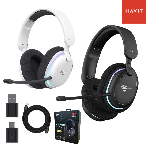 Auriculares Gamer Bluetooth Micrófono Tipo-C + Adaptador USB